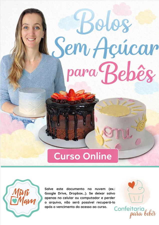 E-book Bolos sem Açúcar para Bebês