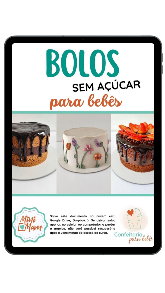 E-book Bolos sem Açúcar para Bebês